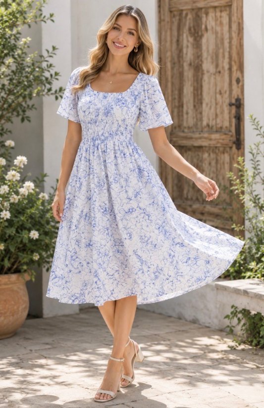 Picture of Perfect dress for a casual day-EK5125D-Ivory Blue